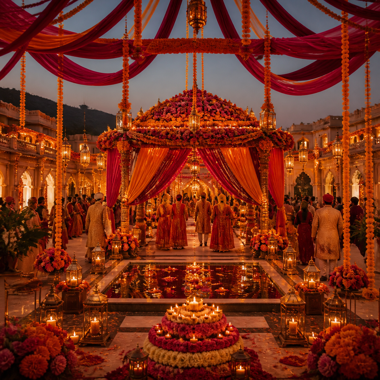 Marigold-filled Myraa E Milan celebration